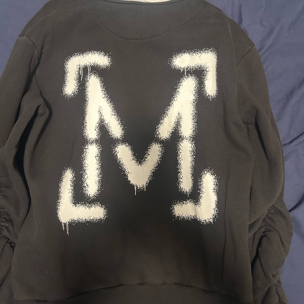 Black and white graphic hoodie